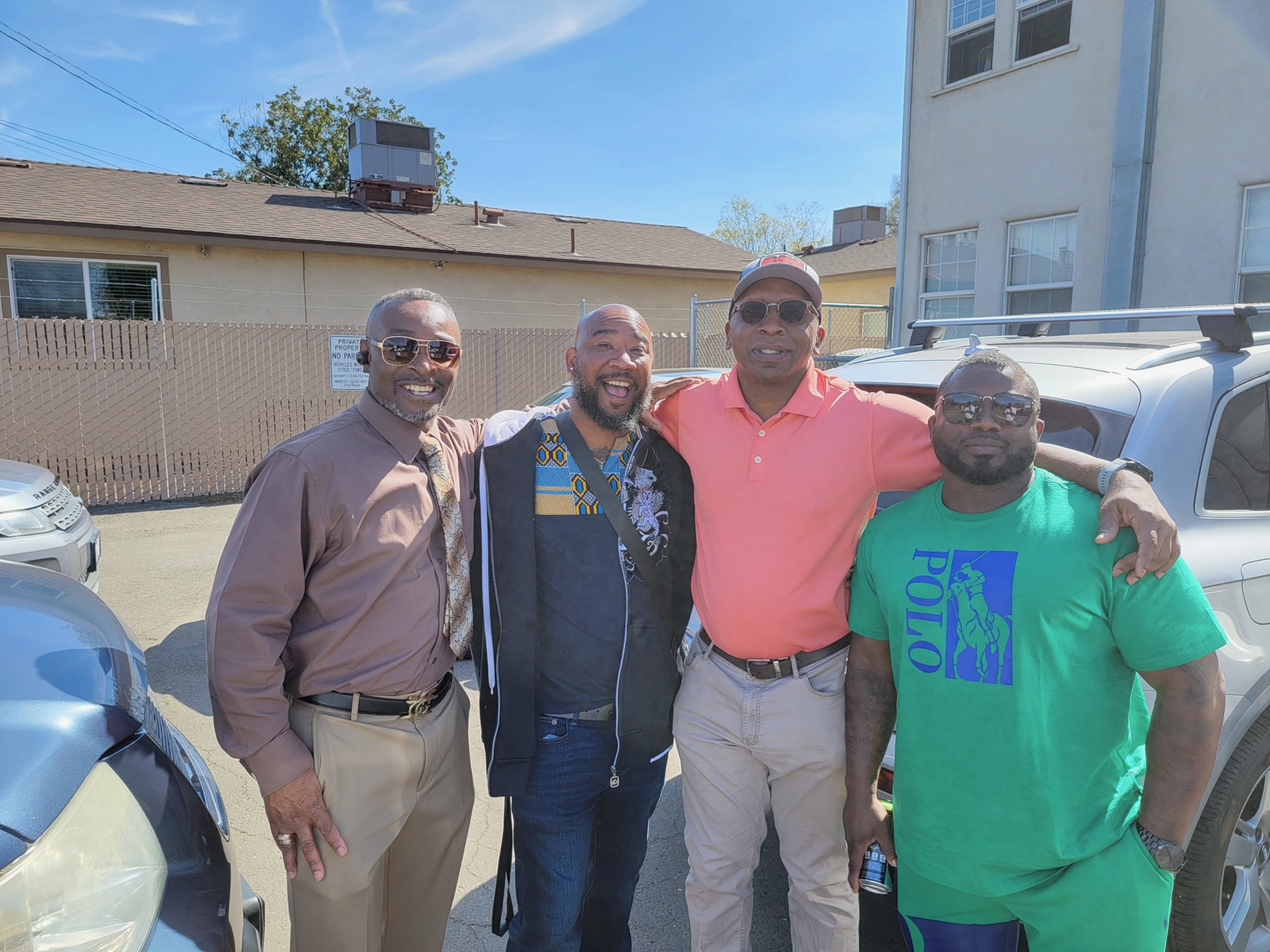 Darrell with community members outdoors